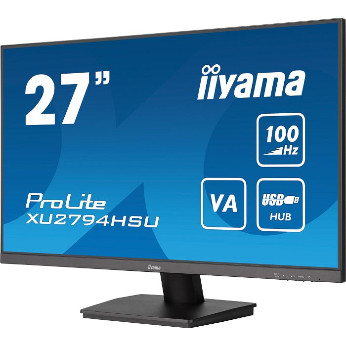 Monitor Iiyama 27" ProLite XU2794HSU-B6, VA, AMD FreeSync 100Hz, 1ms, HDMI, DP, 2xUSB 2.0, Zvučnici, Full HD