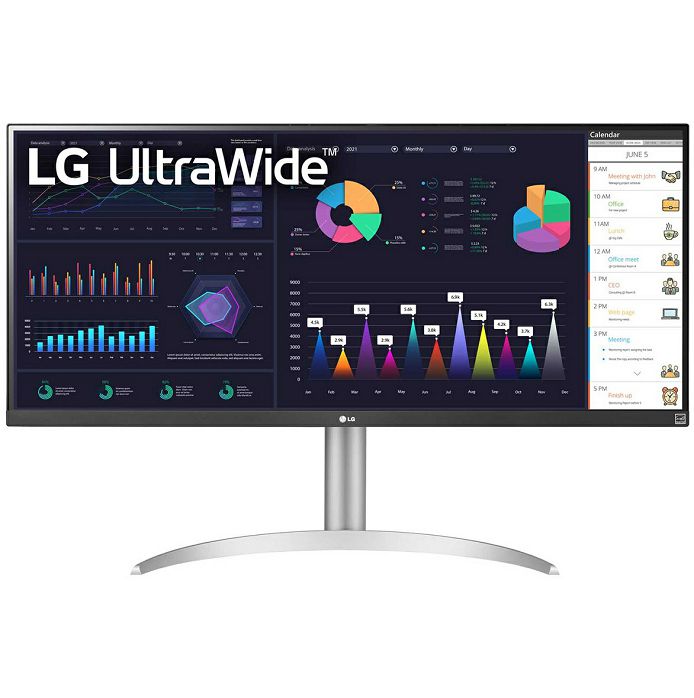 Monitor LG 34" 34WQ650-W, IPS, AMD FreeSync 100Hz, HDR10, 2xHDMI, DP, USB-C, Zvučnici, 2560x1080
