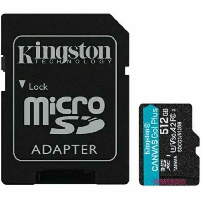 Memorijska kartica Kingston Canvas Go Plus, microSDHC, HC Class 10, 512GB + SD Adapter