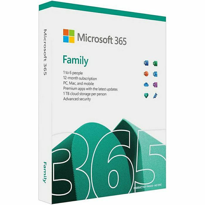Microsoft 365 Family Croatian, 1 godišnja pretplata, 6GQ-01548
