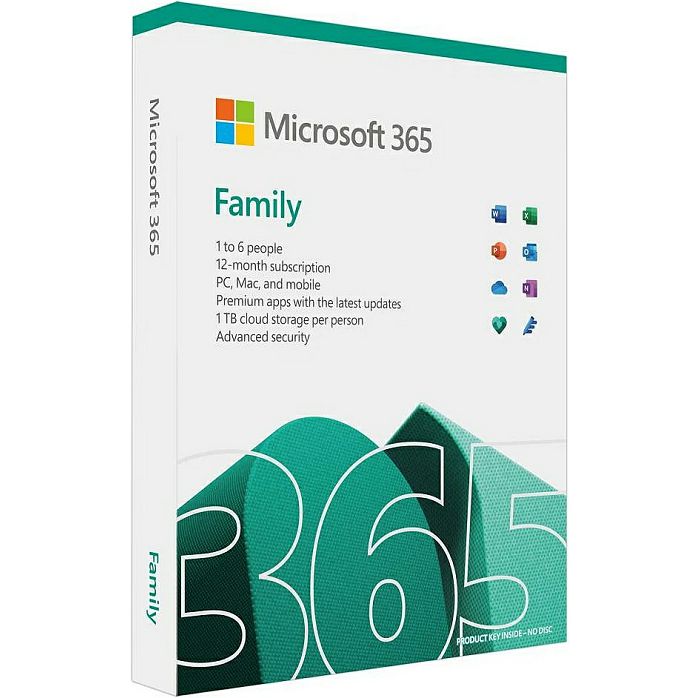 Microsoft 365 Family English, 1 godišnja pretplata, 6GQ-01556