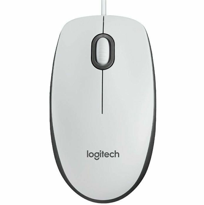 Miš Logitech M100, žičani, bijeli