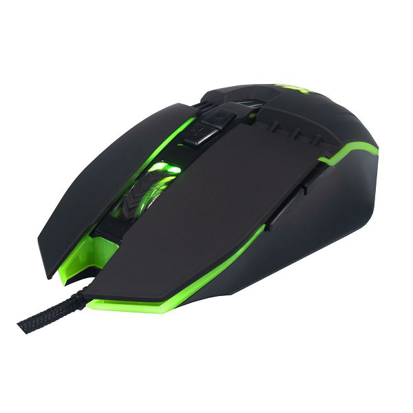 Miš MS Nemesis C105, žičani, gaming, 3200DPI, crno-zeleni