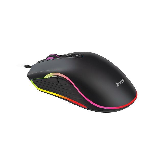 Miš MS Nemesis C365, žičani, gaming, 6400DPI, RGB, crni
