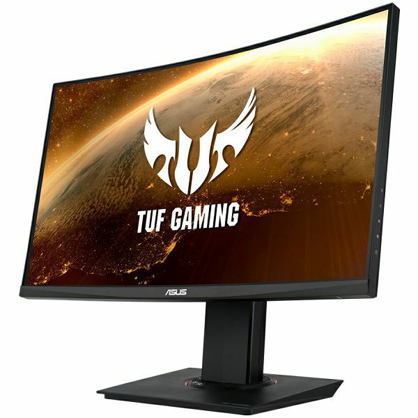 Monitor Asus 24" TUF Gaming VG24VQR, VA, gaming, AMD Freesync Premium 165Hz, 1ms, 2xHDMI, DP, Zvučnici, Zakrivljeni 1500R, Pivot, Full HD