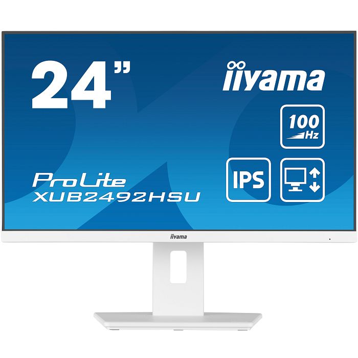 Monitor Iiyama 23.8" ProLite XUB2492HSU-W6, IPS, AMD FreeSync 100Hz, 0.4ms, HDMI, DP, 4xUSB 3.2, Zvučnici, Pivot, Full HD
