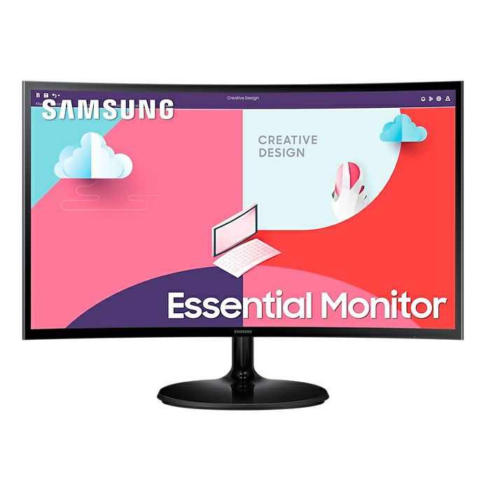 Monitor Samsung 27" LS27C360EAUXEN, VA, AMD FreeSync 75Hz, VGA, HDMI, Zakrivljeni 1800R, Full HD