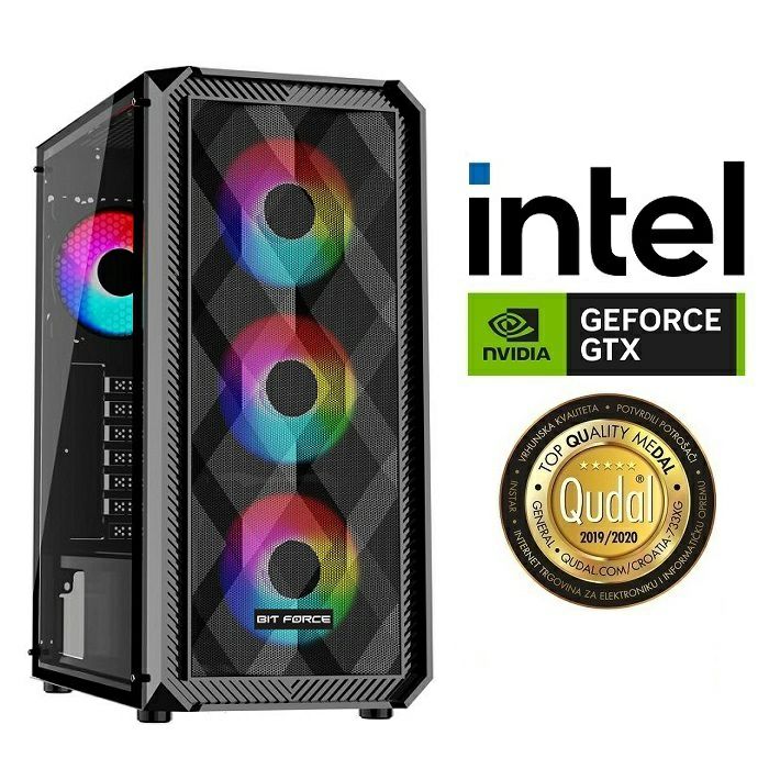 Računalo INSTAR Gamer Prime, Intel Core i5 10400F up to 4.3GHz, 16GB DDR4, 500GB NVMe SSD, NVIDIA GeForce GTX1650 4GB, No ODD, 5 god jamstvo