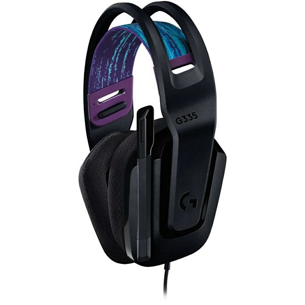 Slušalice Logitech G335, žičane, gaming, mikrofon, over-ear, RGB, PC, PS4, Xbox, Switch, crne