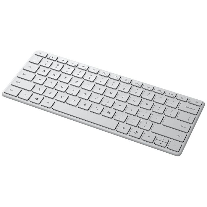Tipkovnica Microsoft Bluetooth Compact Keyboard, bežična, HR Layout, bijela