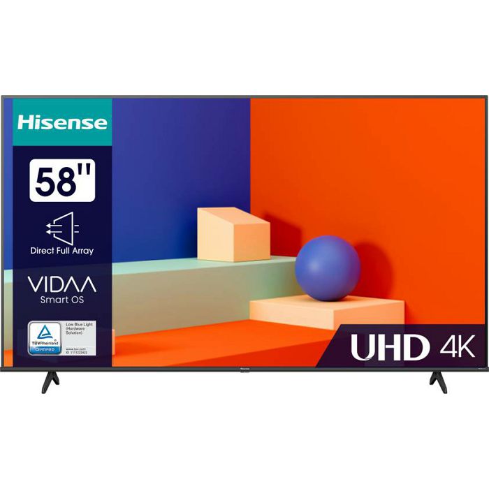 TV Hisense 58" 58A6K, LED, 4K, Smart TV