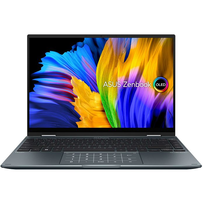 Ultrabook Asus ZenBook Flip 14 OLED, UP5401ZA-OLED-KN731W, 14" 2.8K OLED 90Hz HDR500 Touch, Intel Core i7 12700H up to 4.7GHz, 16GB DDR5, 1TB NVMe SSD, Intel Iris Xe Graphics, Win 11, 2 god