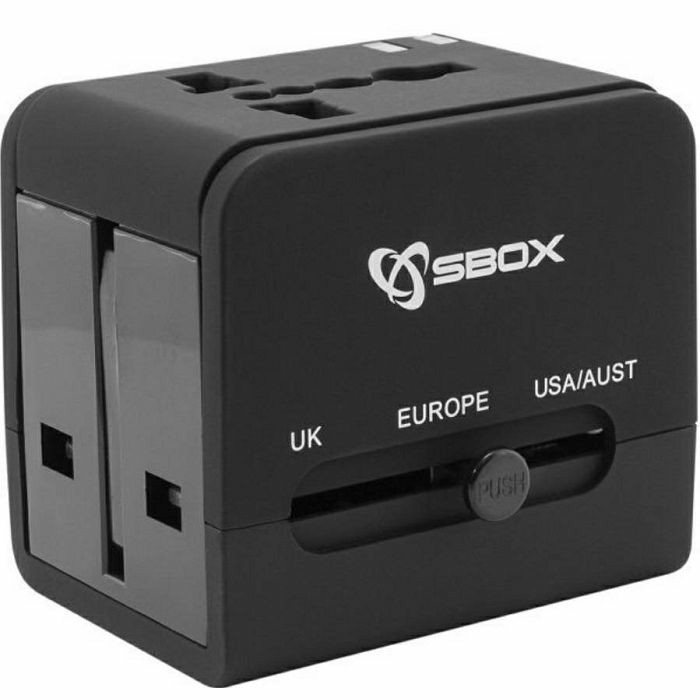Univerzalni adapter + USB punjač SBOX TA-23, crni