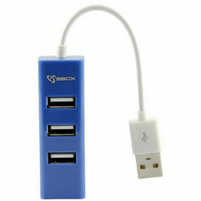 USB Hub SBOX H-204, 4xUSB-A 2.0, plavi