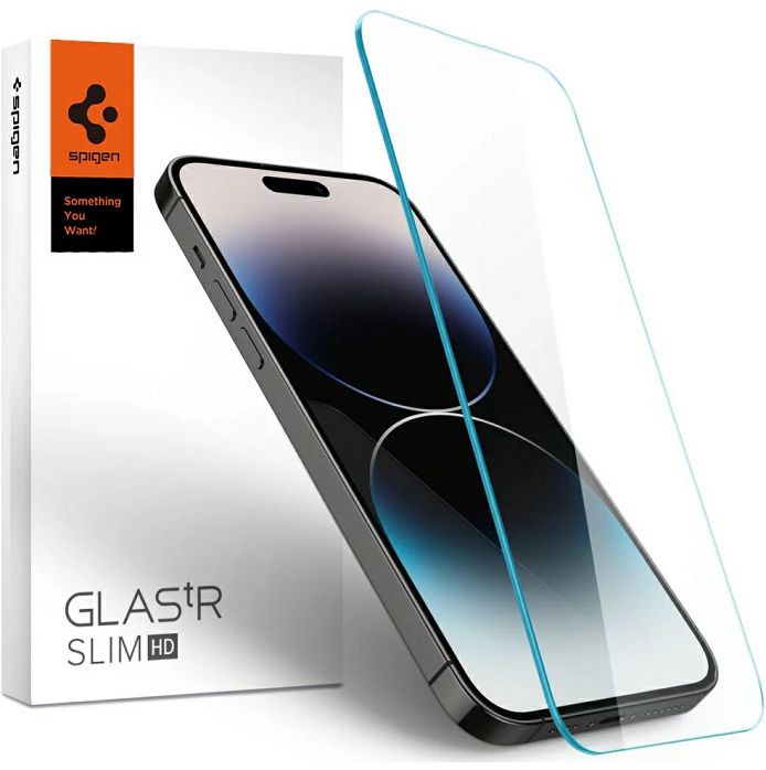 Zaštitno staklo za mobitel Spigen Glass tR Slim HD, za Apple iPhone 14 Pro Max
